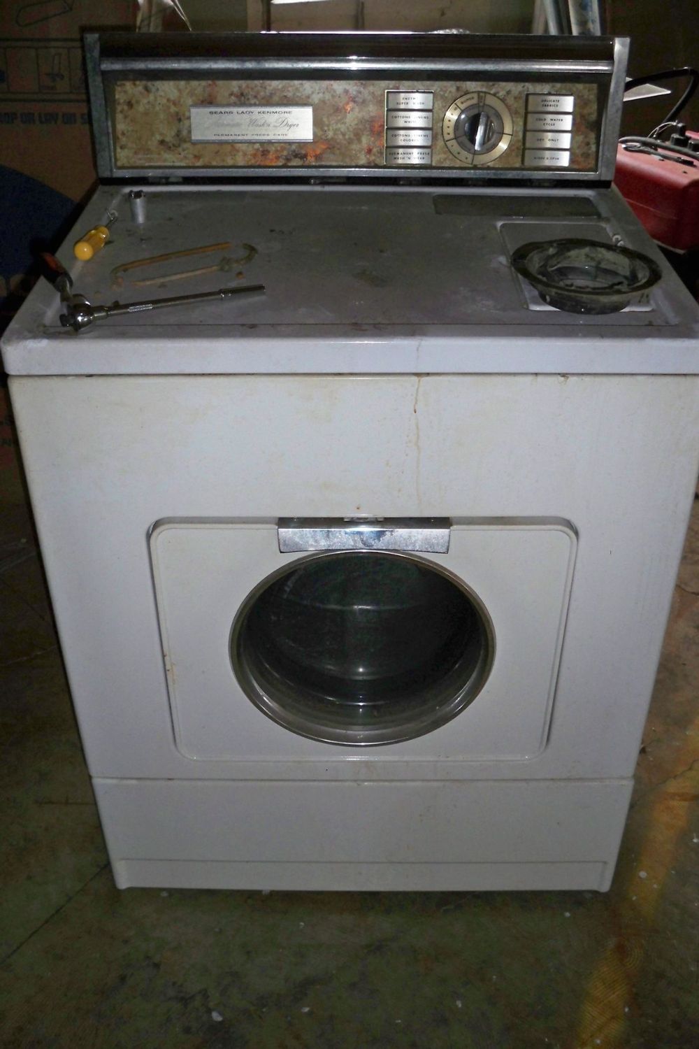 1961 White Lady Kenmore Washer/Dryer Combo