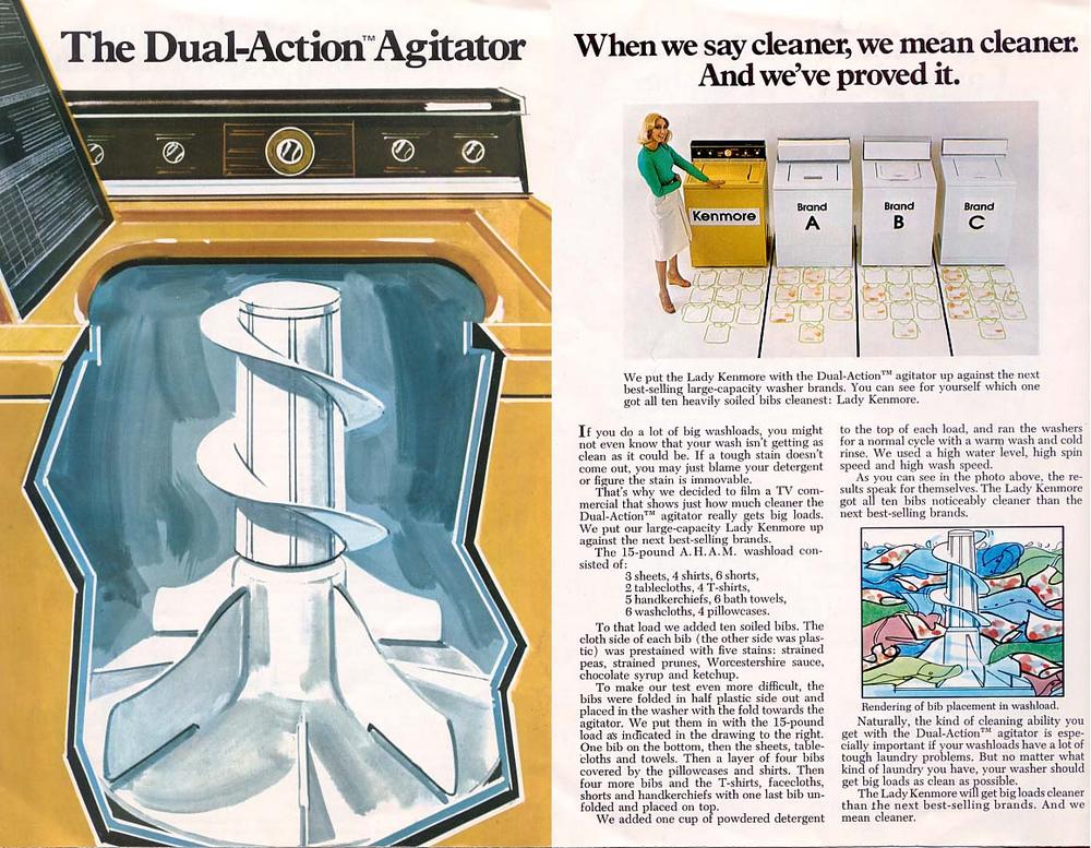 kenmore dual action agitator