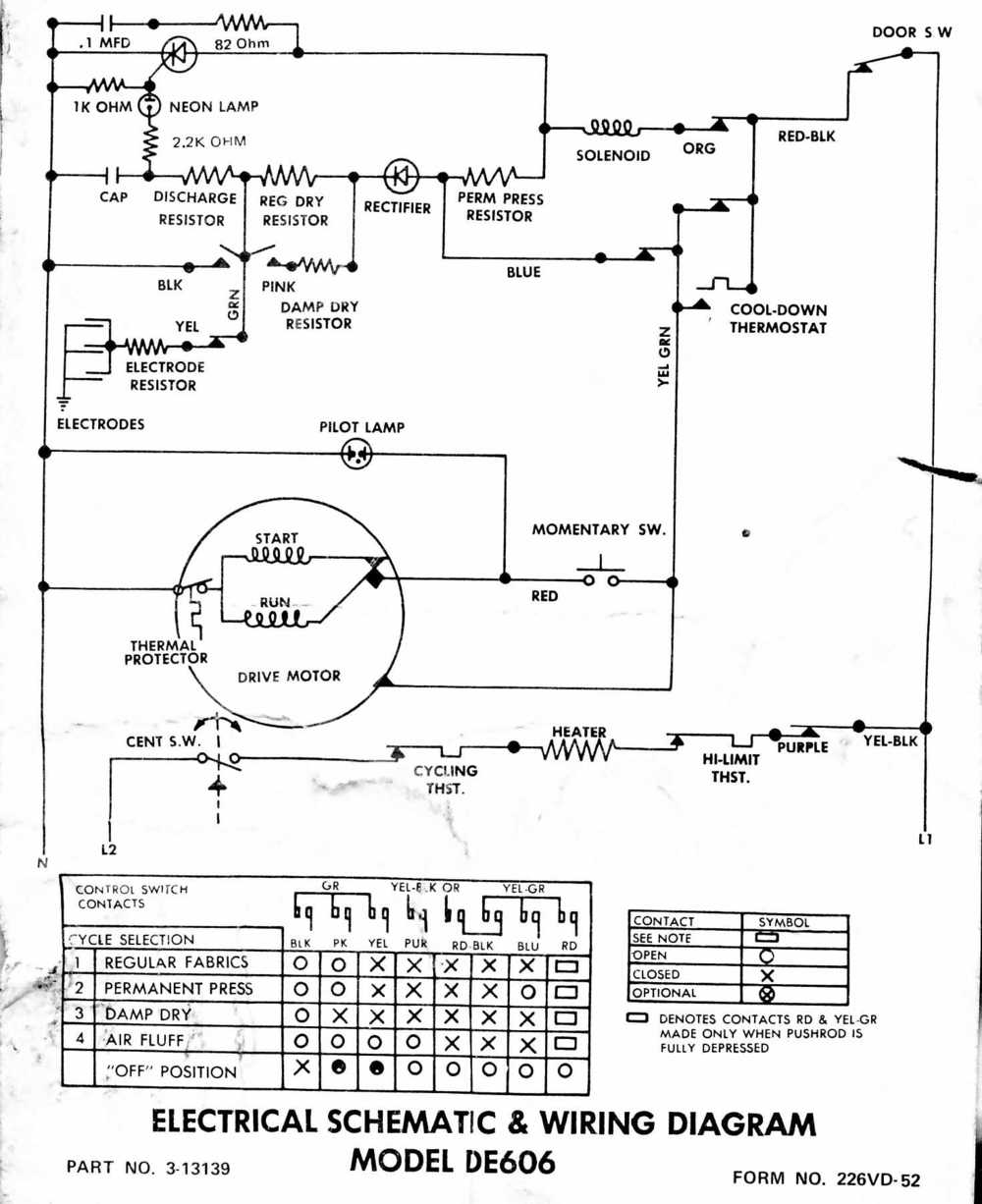 Maytag HDE606 Wiring Question