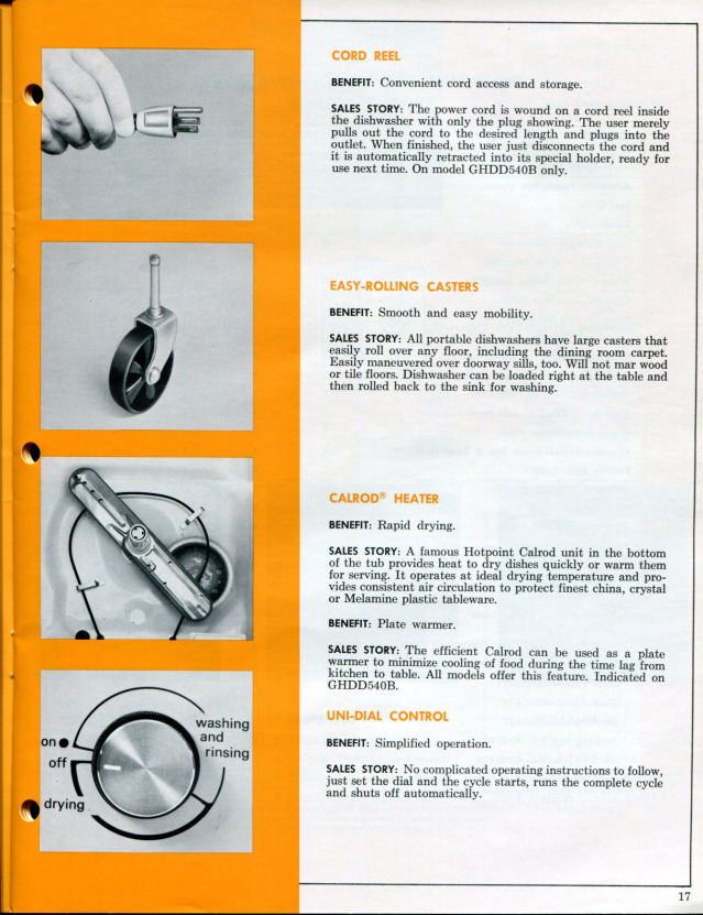 1971 Hotpoint Dishwasher Sales Manual