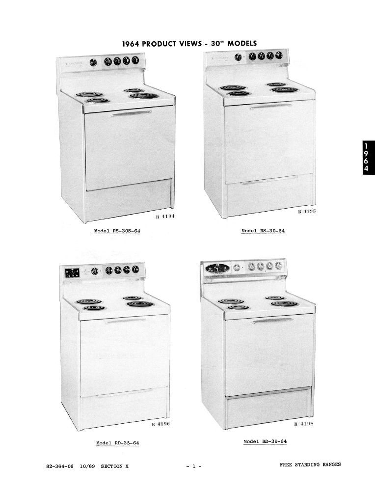 1964 Frigidaire Electric Ranges Ad - RCIH-645, RCIH-639 and RCI-G75-64