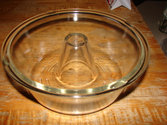 Vintage Glasbake Glass Bundt/angel Food Cake Baking Pan Model 252 03694 