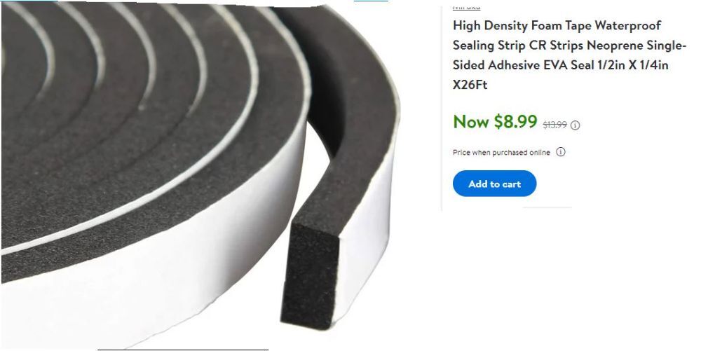High Density Foam Tape Waterproof Sealing Strip CR Strips Neoprene Single-Sided
